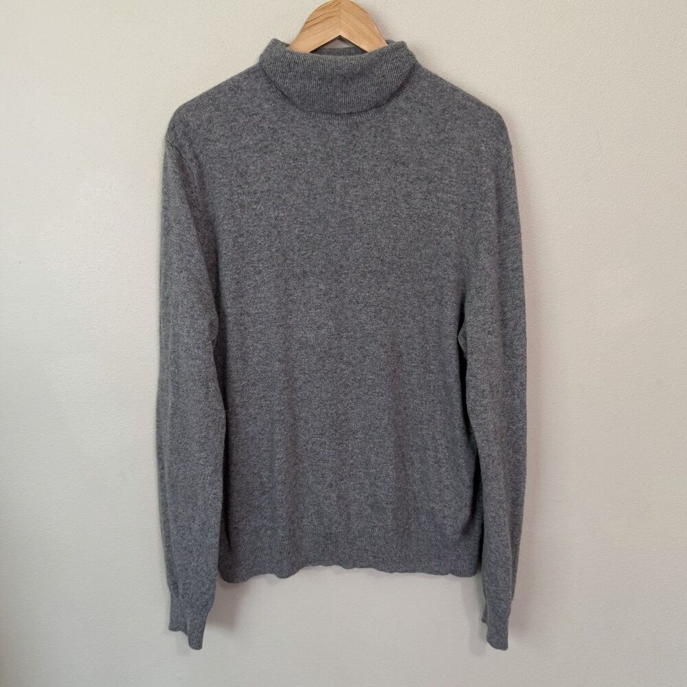 Vintage J Crew Womens XL Gray Wool Angora Cashmere Oversized Roll Neck Sweater